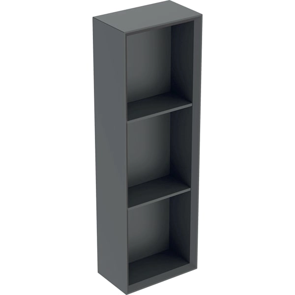 Geberit Regal rechteckig lava matt, 22,5x70x13,2 cm, wandhängend, feuchtigkeitsbeständig, mit zwei festen Einlegeböden, vormontiert Geberit Regal rechteckig lava matt, 22,5x70x13,2 cm, wandhängend, feuchtigkeitsbeständig, mit zwei festen Einlegeböden, vormontiert