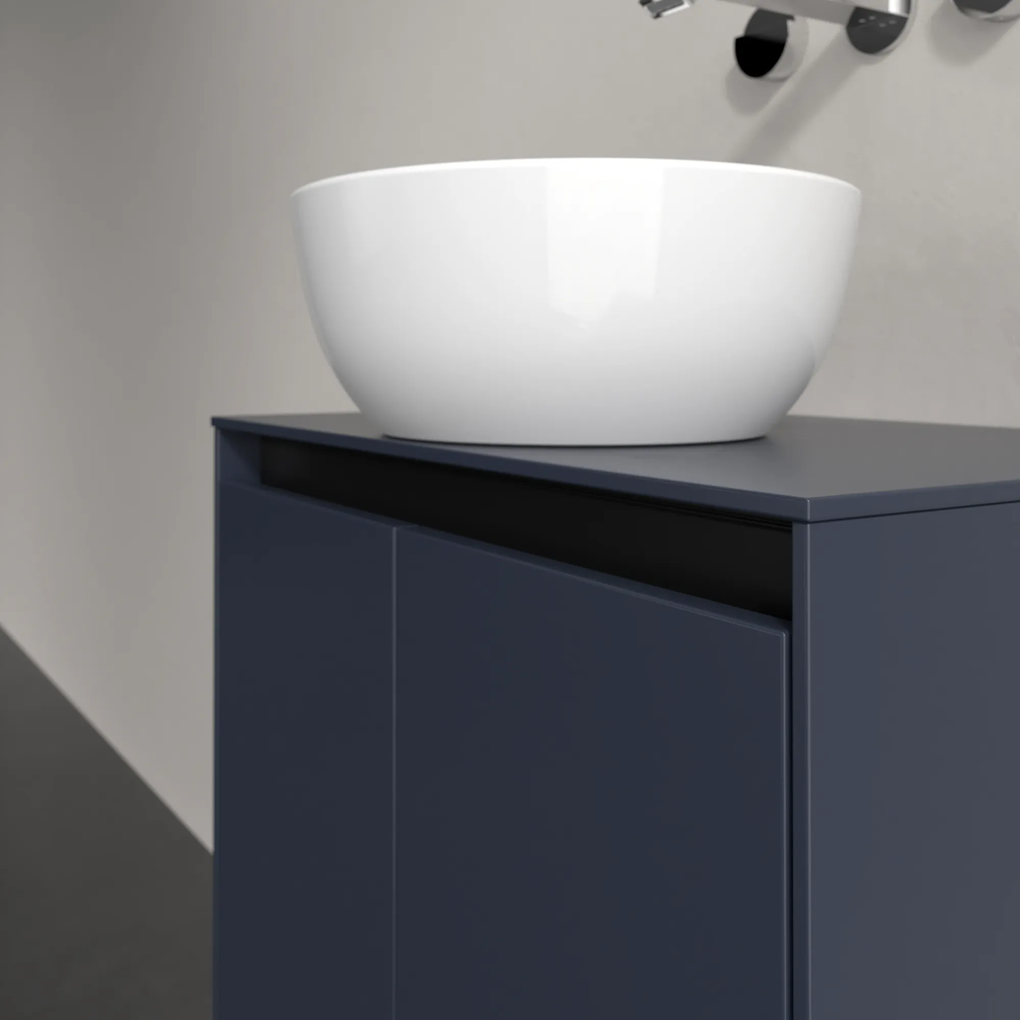 Villeroy & Boch Waschtischunterschrank „Collaro“ 600 × 548 × 380 mm Marine Blue, für Becken mittig, mit Beleuchtung Villeroy & Boch Waschtischunterschrank „Collaro“ 600 × 548 × 380 mm Marine Blue, für Becken mittig, mit Beleuchtung