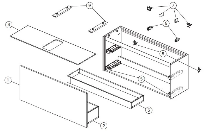 Ideal Standard Waschtischunterschrank „Conca“ 120,2 × 55 × 37,3 cm Eiche geflammt Furnier Ideal Standard Waschtischunterschrank „Conca“ 120,2 × 55 × 37,3 cm Eiche geflammt Furnier