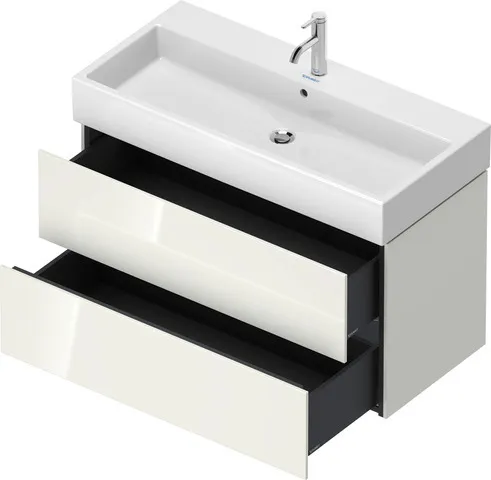 Duravit Waschtischunterschrank wandhängend „L-Cube“ 98,4 × 54,4 × 45,9 cm Weiß Hochglanz Duravit Waschtischunterschrank wandhängend „L-Cube“ 98,4 × 54,4 × 45,9 cm Weiß Hochglanz