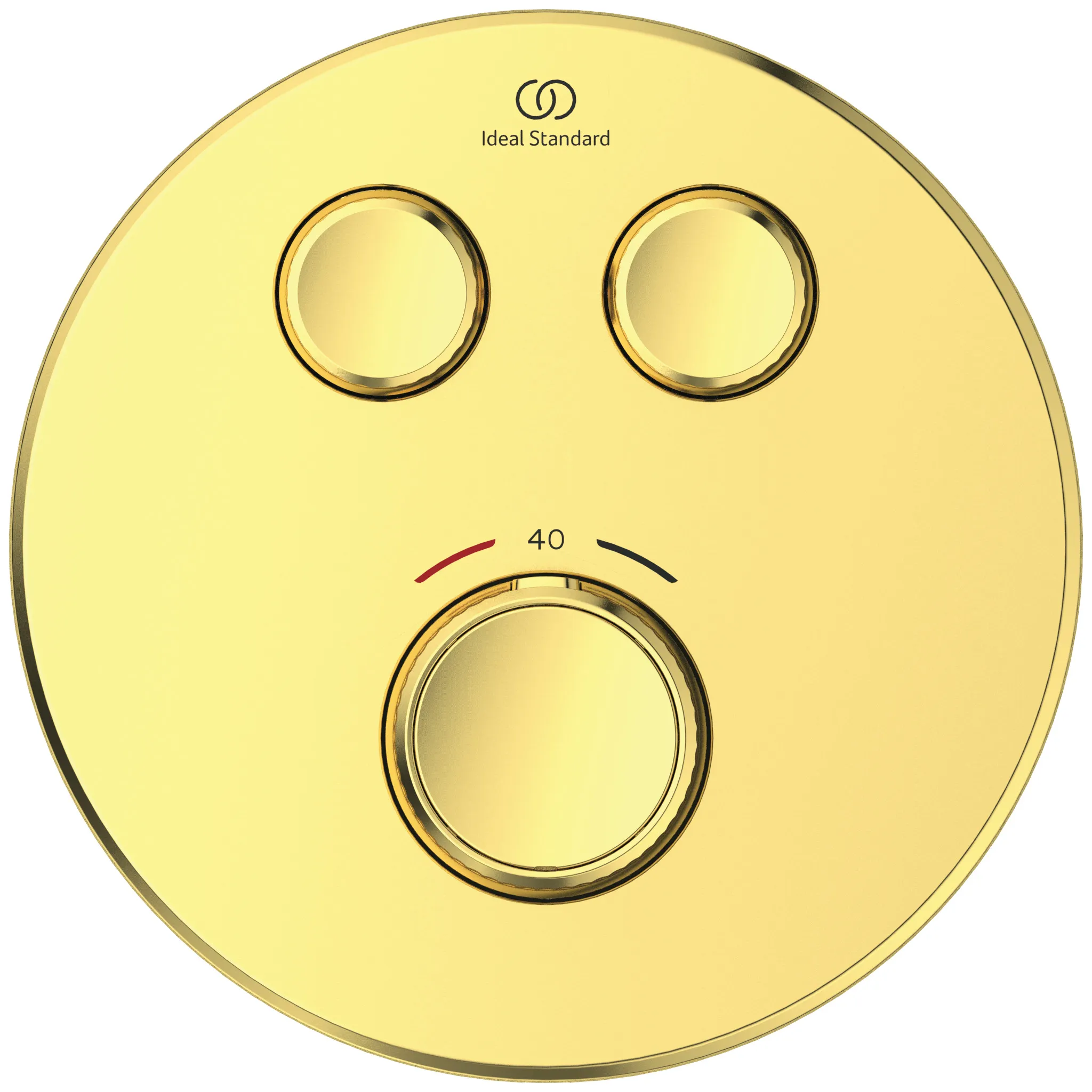 Ideal Standard Ceratherm Navigo Brausethermostat Unterputz 2 Verbraucher Rund Brushed Gold