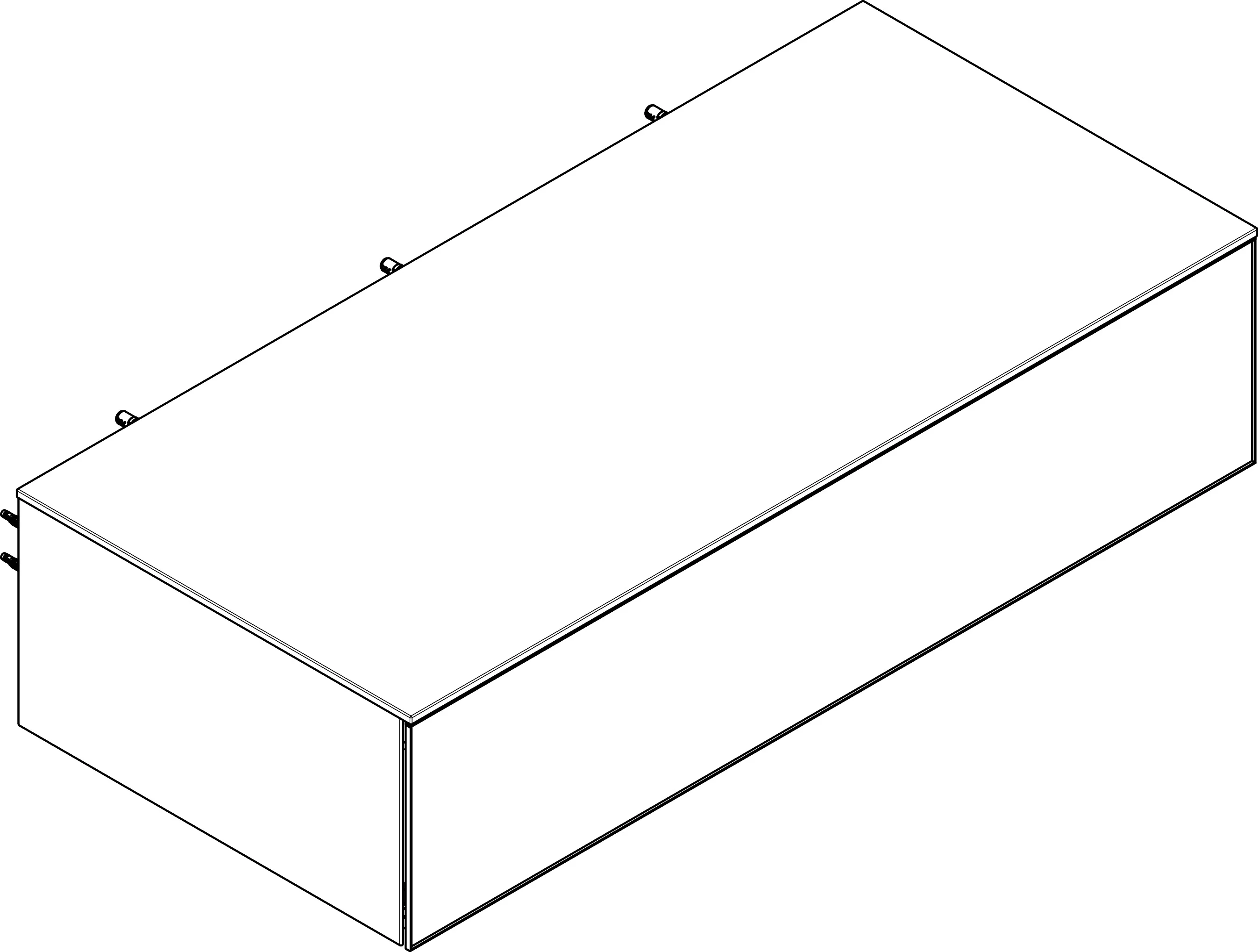 Hansgrohe Xevolos E Sideboard Mattweiß, 1180x550 mm, 1 Schubkasten, grifflos mit PushOpen und SoftClose, Wandmontage Hansgrohe Xevolos E Sideboard Mattweiß, 1180x550 mm, 1 Schubkasten, grifflos mit PushOpen und SoftClose, Wandmontage
