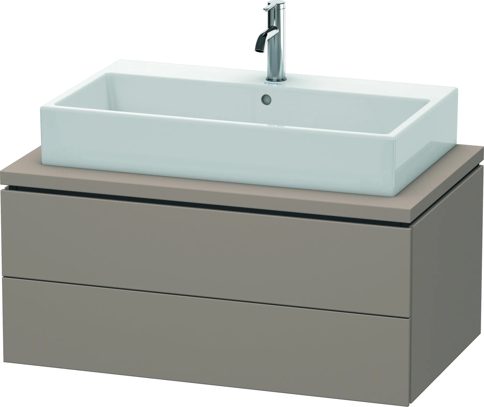 Duravit Waschtischunterschrank wandhängend „L-Cube“ 92 × 40 × 54,7 cm Basalt Matt