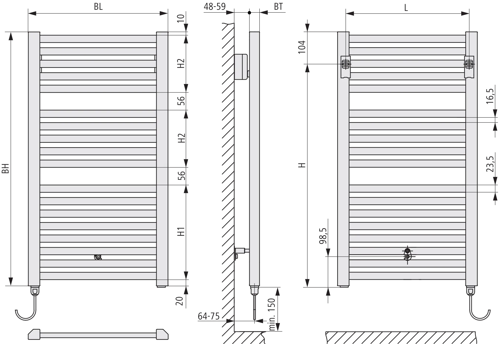 Kermi Design-Elektroheizkörper „Geneo® quadris-E“ 74,6 × 177,4 cm in glanzsilber Metallic Kermi Design-Elektroheizkörper „Geneo® quadris-E“ 74,6 × 177,4 cm in glanzsilber Metallic