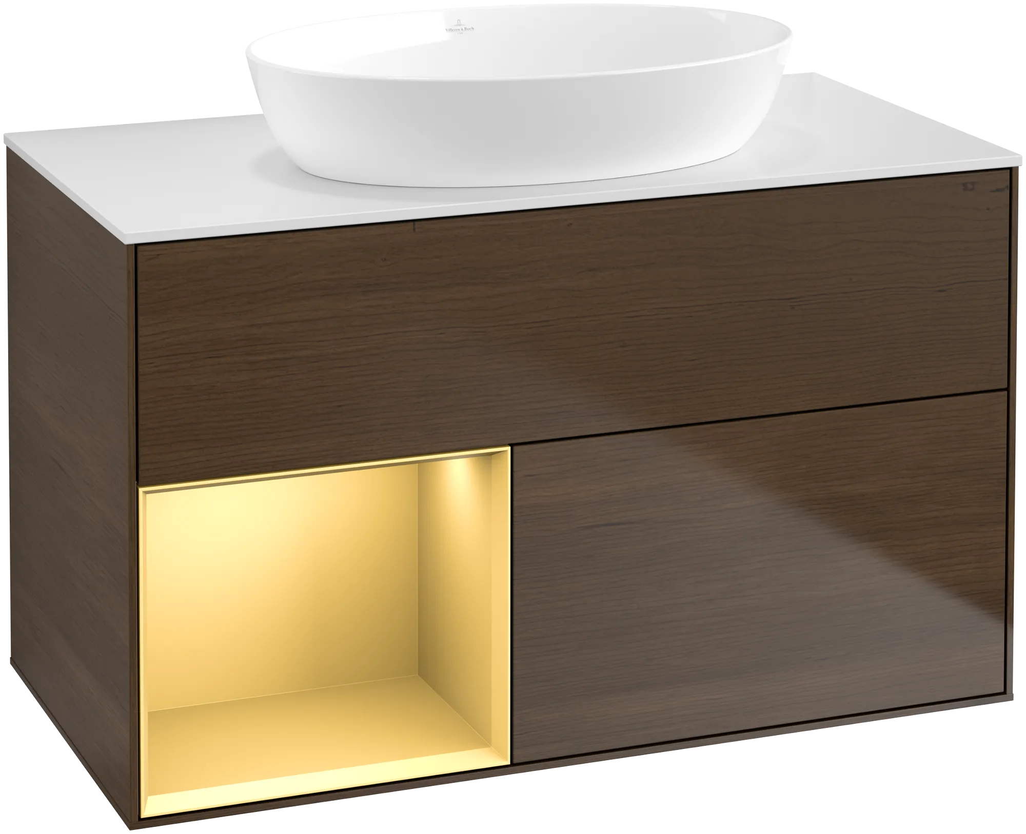 Villeroy & Boch Waschbeckenunterschrank Finion FA1, 1000 x 603 x 501 mm, mit Beleuchtung