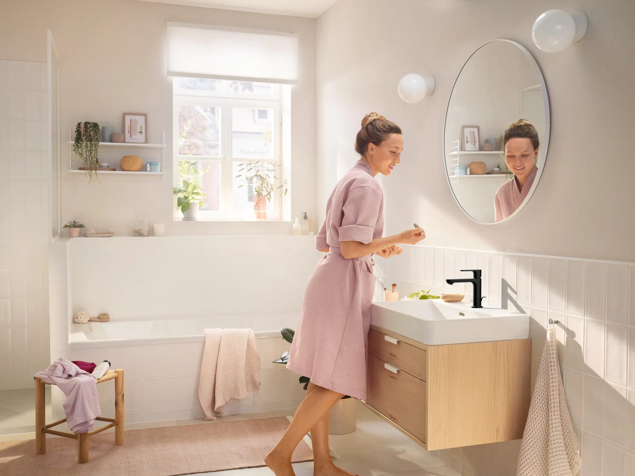Waschtischmischer Rebris S 110 CoolStart EcoSmart+ m.Zugst.chrom