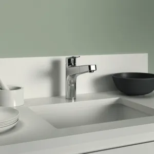 Küchenarmatur Ceraplan mit hohem Auslauf Ausladung 210mm 1-Funktions-Handbrause Chrom