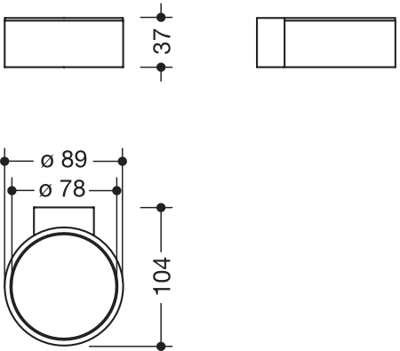 Föhnhalter des Systems 900, Halter aus Edelstahl, PVD, zur Wandmontage, mit Einsatz zum Schutz aus mattem Polyamid, weiß, in Farbe CK (messing glänzend)