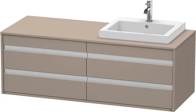 Duravit Waschtischunterschrank wandhängend „Ketho“ 140 × 49,6 × 55 cm Basalt Matt Duravit Waschtischunterschrank wandhängend „Ketho“ 140 × 49,6 × 55 cm Basalt Matt