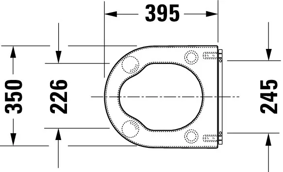 Duravit WC-Sitzring „Starck 3“ Vital 35 × 40,4 × 4,6 cm