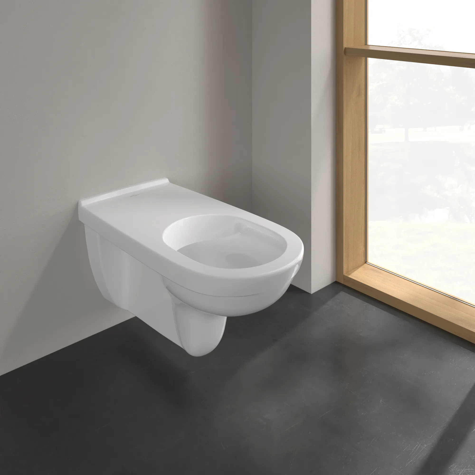 Wand-Tiefspül-WC ohne Befestigungslöcher DirectFlush „ViCare“ ohne Befestigungslöcher für WC-Sitz 36 × 34,4 × 70 cm ohne Spülrand