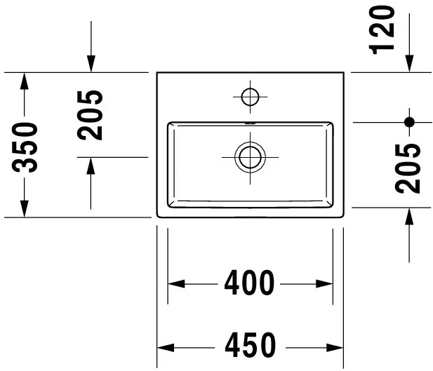 Wandwaschtisch „Vero Air“, mit Überlauf, Hahnlochposition mittig Wandwaschtisch „Vero Air“, mit Überlauf, Hahnlochposition mittig