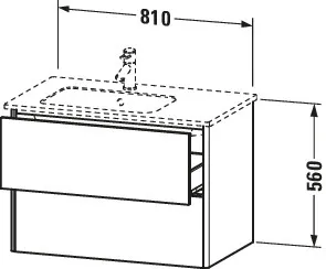 Duravit Waschtischunterschrank wandhängend „XSquare“ 81 × 56 × 47,8 cm