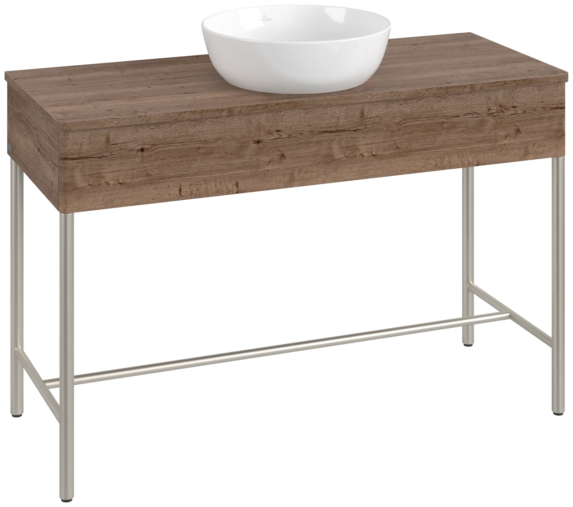 Villeroy & Boch Waschbeckenunterschrank Artis K62010, Eckig Tobacco Oak, 1.200 x 782 x 500 mm, mit Metallgestell und Push-to-open Funktion Villeroy & Boch Waschbeckenunterschrank Artis K62010, Eckig Tobacco Oak, 1.200 x 782 x 500 mm, mit Metallgestell und Push-to-open Funktion