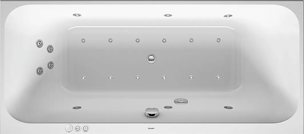 Duravit Whirlwanne „Happy D.2“ rechteck 1800 × 800 mm mit Combi-System P, in Weiß Größe: 180 × 80 cm / Rückenschräge: links und rechts / Whirlsystem: mit Combi-System P Duravit Whirlwanne „Happy D.2“ rechteck 1800 × 800 mm mit Combi-System P, in Weiß Größe: 180 × 80 cm / Rückenschräge: links und rechts / Whirlsystem: mit Combi-System P