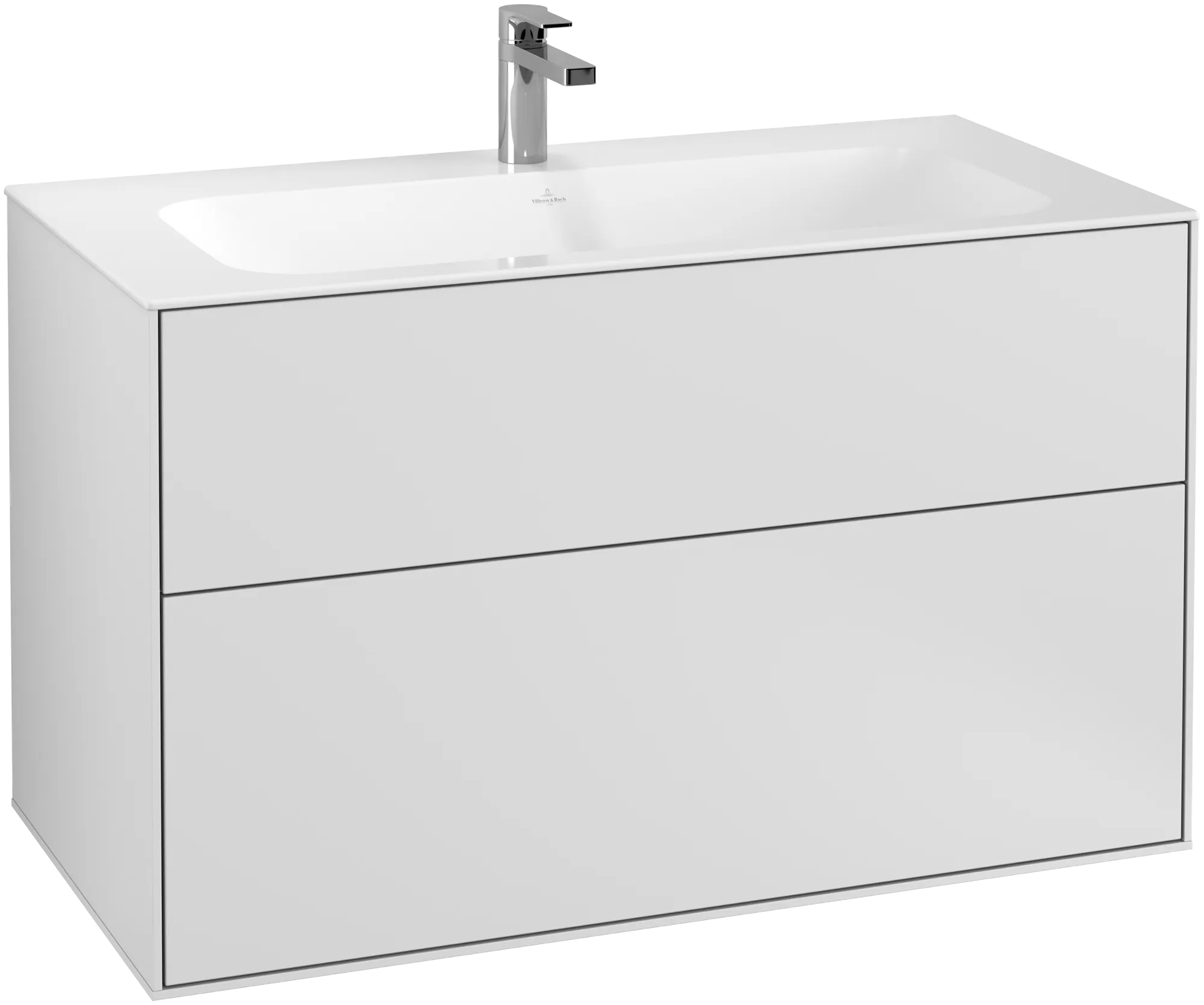 Villeroy & Boch Finion Waschbeckenunterschrank F02, 996 x 591 x 498 mm, White Matt Lacquer