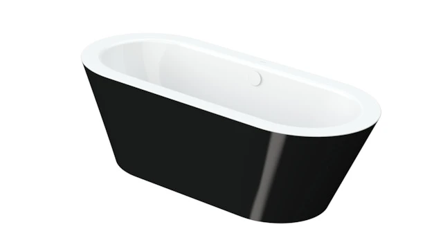 Bette oval Badewanne „BetteStarlet Oval Silhouette“ 175 × 80 cm in Schwarz (matt)