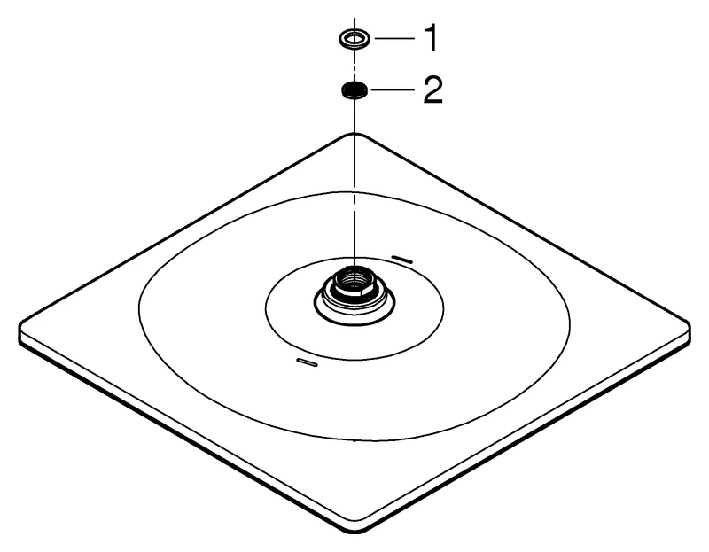 Grohe Rainshower Mono Cube, Kopfbrause 1 Strahlart, moon white/chrom Grohe Rainshower Mono Cube, Kopfbrause 1 Strahlart, moon white/chrom