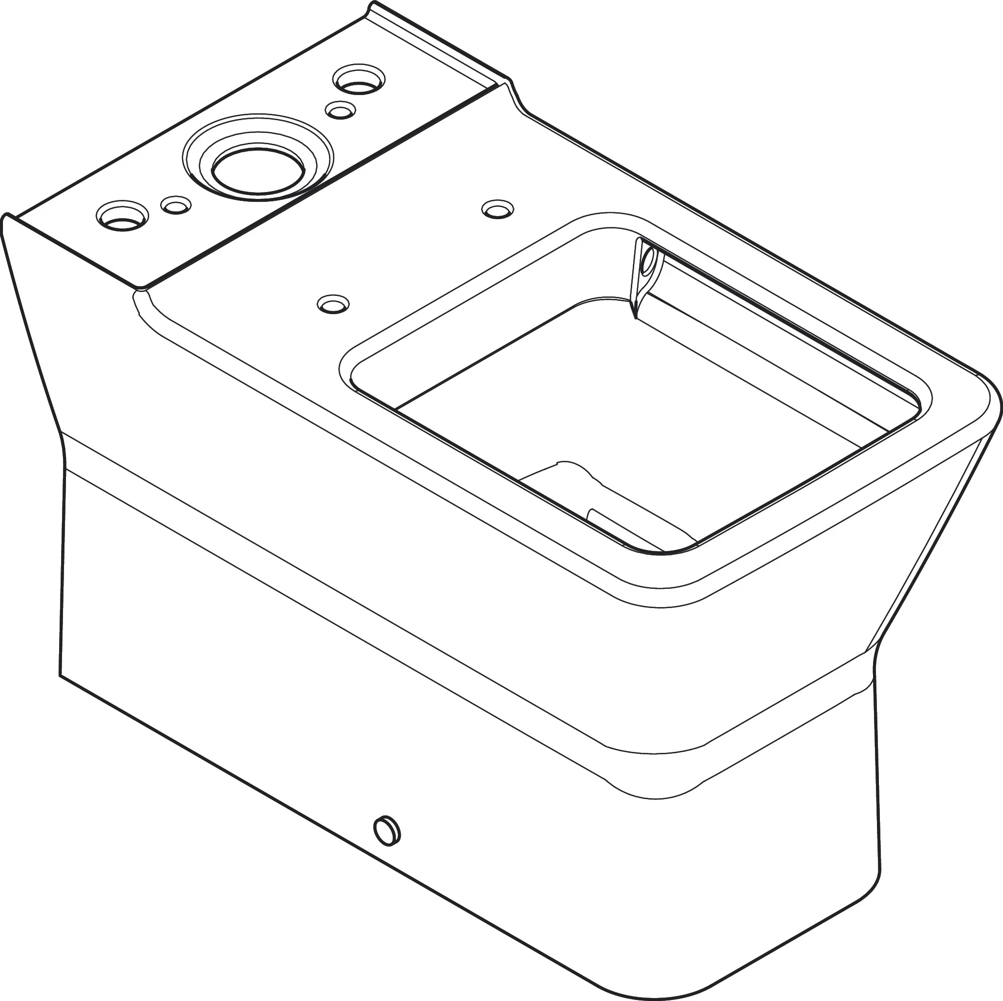 Hansgrohe EluPura Original Q Stand-WC, weiß, 640 x 360 mm, horizontaler/vertikaler Abgang, AquaChannel Flush, spülrandlos