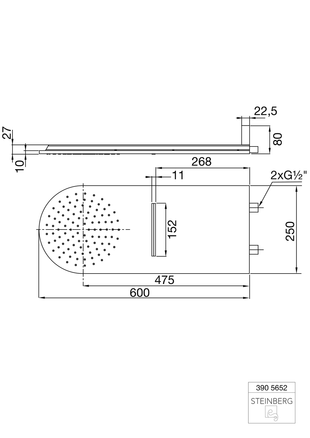 Steinberg Serie 390 Wall Rain Regenpaneel Steinberg Serie 390 Wall Rain Regenpaneel