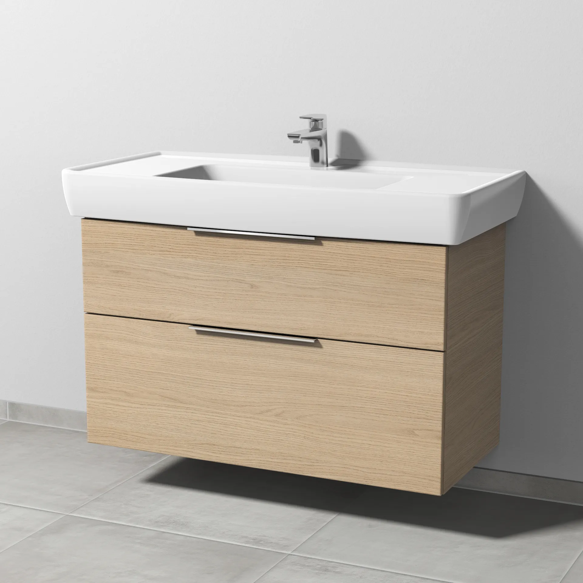 Waschtischunterbau mit Auszügen 3way (UM759) 588x950x447 Anthrazit-Matt