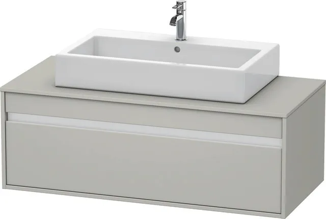 Duravit Waschtischunterschrank wandhängend „Ketho“ 120 × 42,6 × 55 cm Betongrau Matt