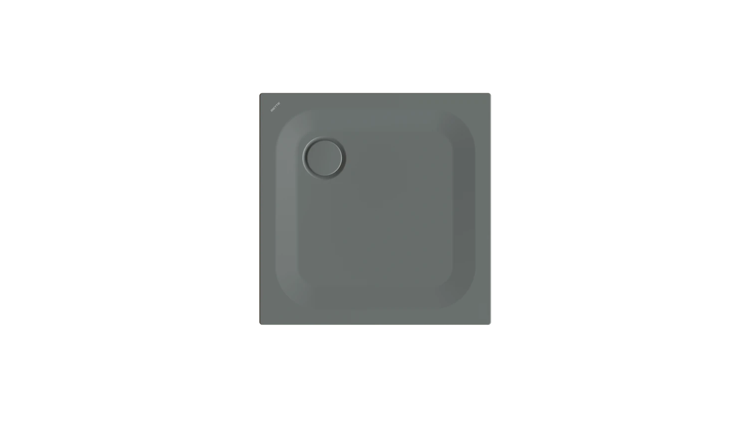 Bette quadrat Duschwanne „BetteUltra“ 750 × 750 mm ohne Oberflächenbeschichtung, mit BetteGlasur Plus, ohne Wannenträger, in Smoke