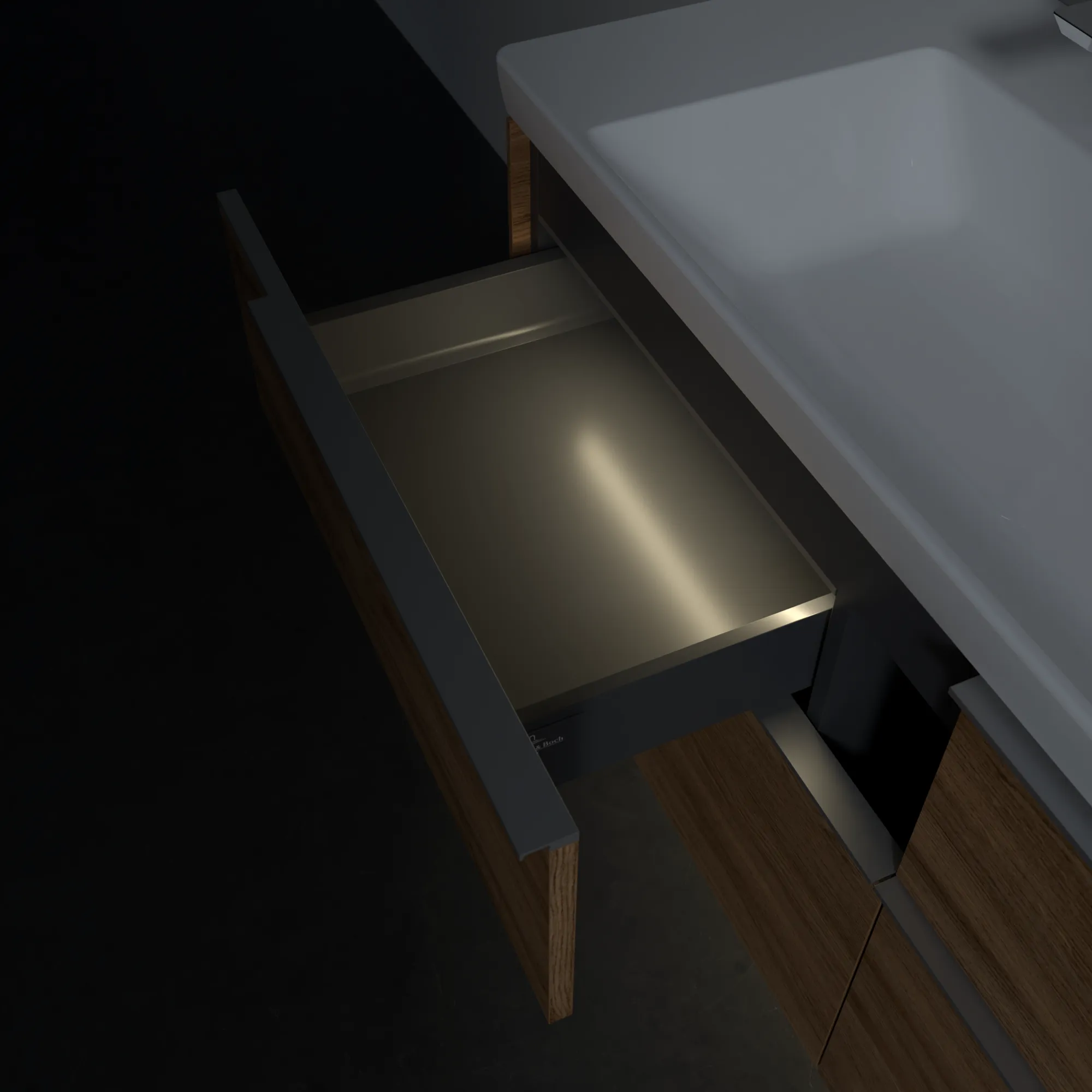 Villeroy & Boch Waschtischunterschrank „Subway 3.0“ für Schrankwaschtisch 1272 × 576 × 478 mm Kansas Oak, für Becken mittig