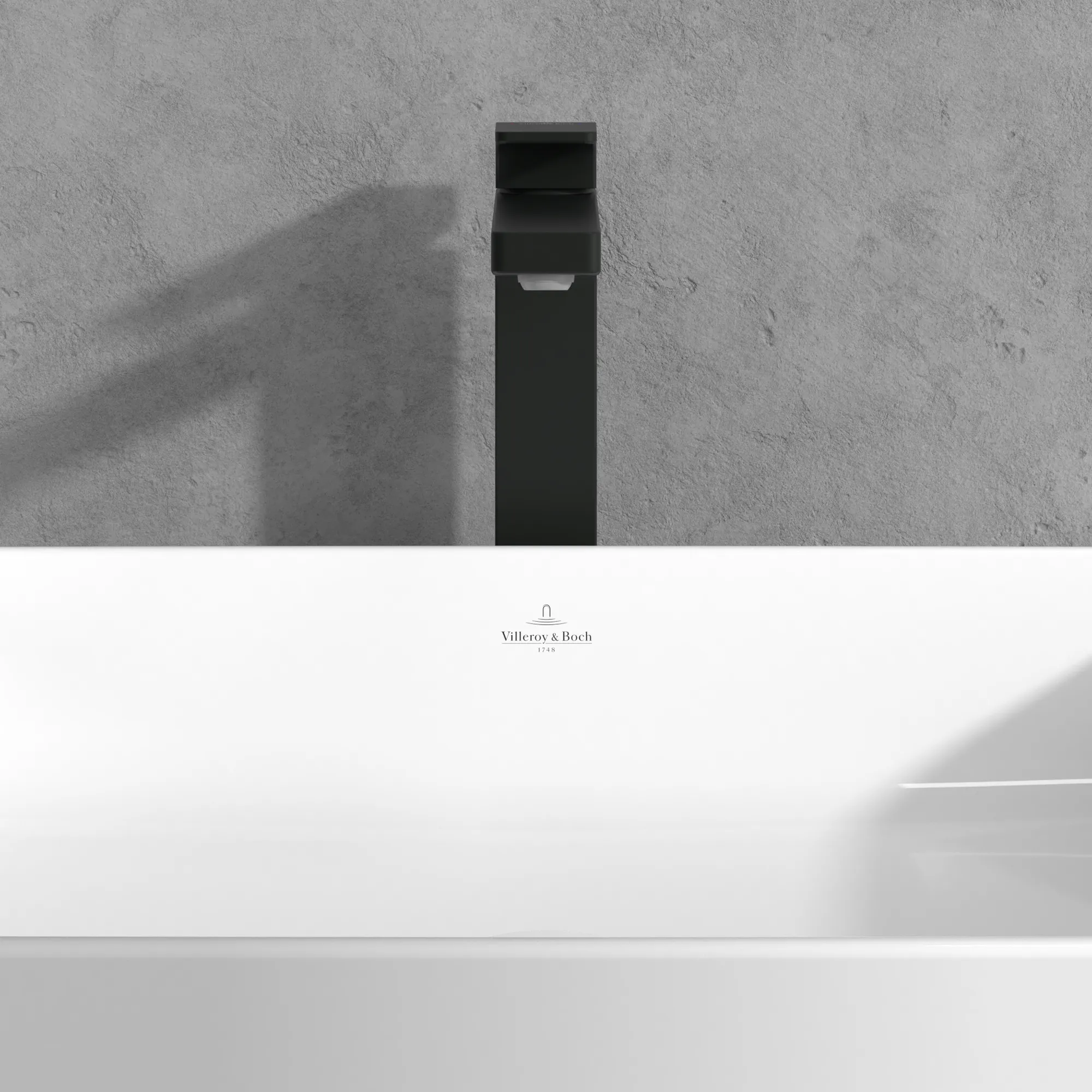 Einhand-Waschtischarmatur „Architectura Square“ 21,1 cm Ausladung 176 mm in Matt Black Einhand-Waschtischarmatur „Architectura Square“ 21,1 cm Ausladung 176 mm in Matt Black