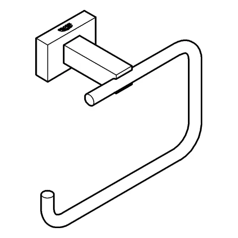 WC-Papierhalter Essentials Cube 40507_1, ohne Deckel, chrom WC-Papierhalter Essentials Cube 40507_1, ohne Deckel, chrom