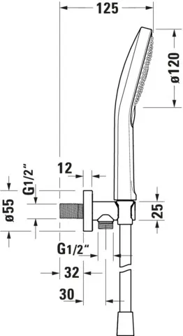 Brausegarnitur „ZubehörArmaturen“ in Weiß (hochglanz)