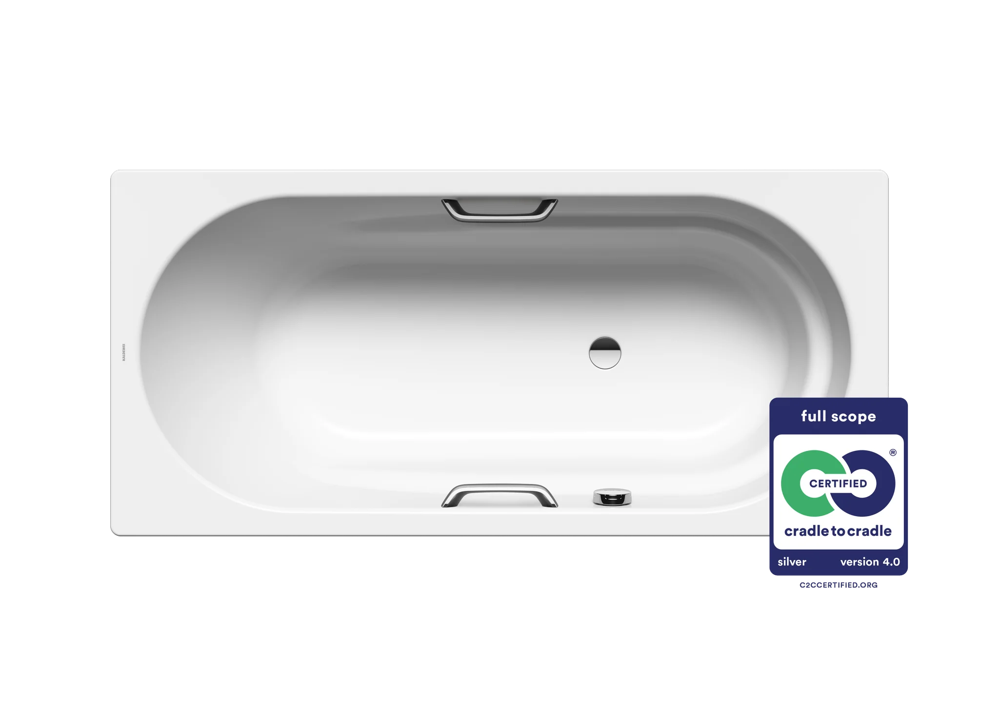 Kaldewei VAIO STAR Badewanne, alpinweiß, 1700 x 800 mm, mit integrierten Armlehnen und seitlichem Ab- und Überlauf