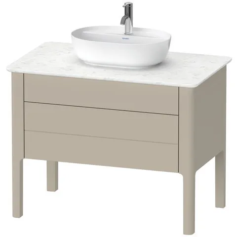 Duravit Waschtischunterschrank bodenstehend „Luv“ 93,8 × 74,3 × 57 cm Taupe Seidenmatt Duravit Waschtischunterschrank bodenstehend „Luv“ 93,8 × 74,3 × 57 cm Taupe Seidenmatt