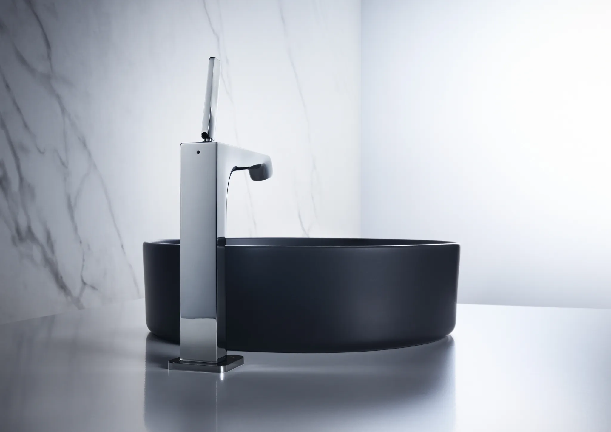 Waschtischmischer 190 Axor Citterio E Highriser ohne Zugstange chrom