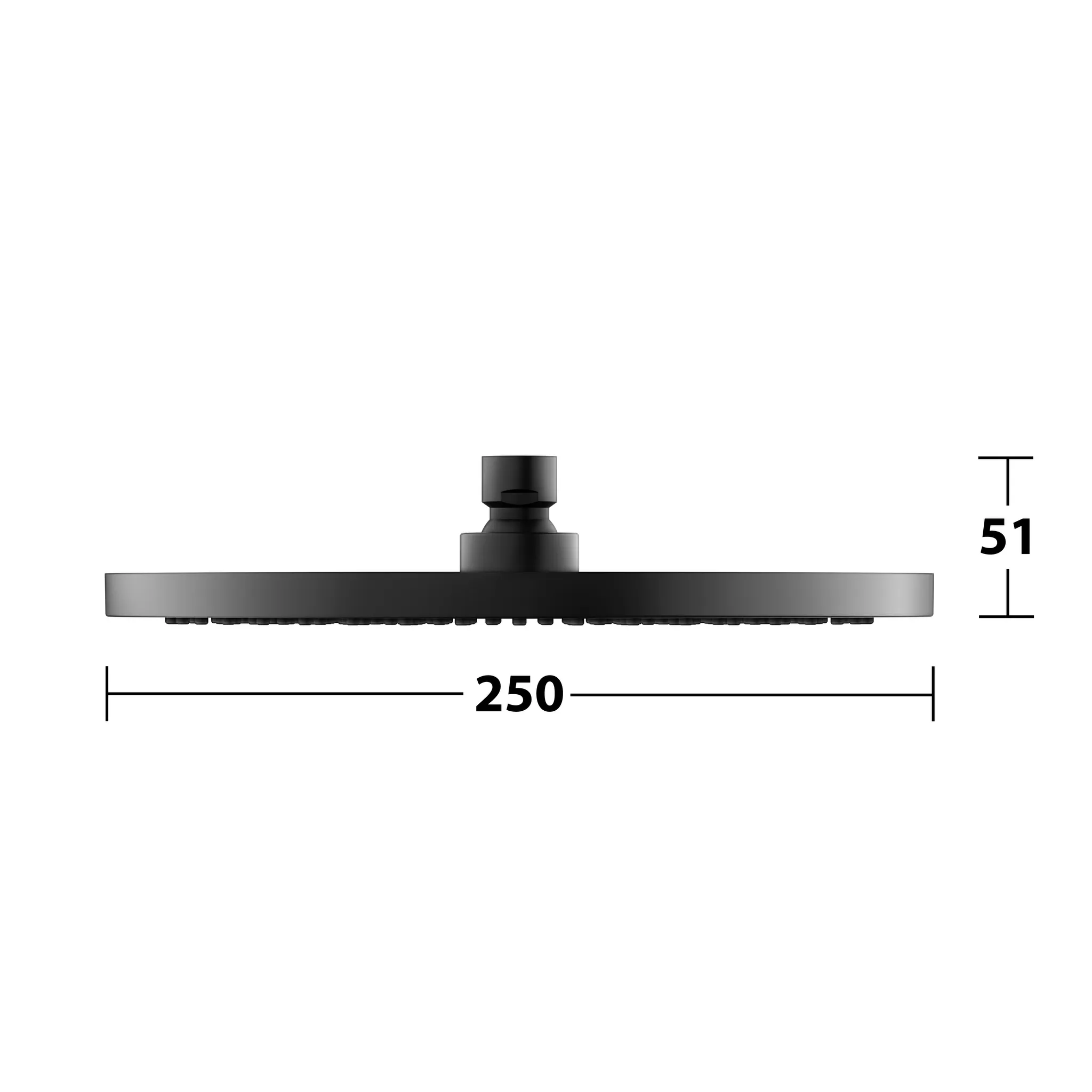 Brausen und Brausezubehör 59886370201 Kopfbrause rund 250 mm schwarz