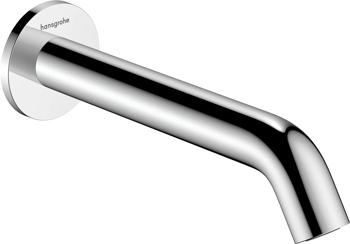 Hansgrohe Tecturis S Wanneneinlauf Chrom, Ausladung 198 mm, Wandmontage, max. Durchfluss 22,5 l/min bei 3 bar, DN15, Normalstrahl