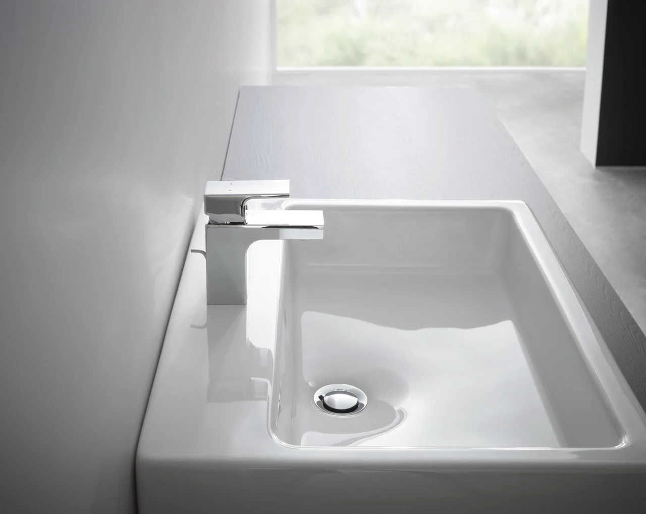 Hansgrohe Vernis Shape Einhebel-Waschtischmischer 70, Chrom, Ausladung 89 mm, Auslaufhöhe 71 mm