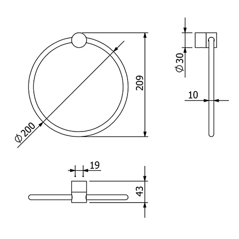 Kludi VELA R Handtuchring Brushed Gunmetal