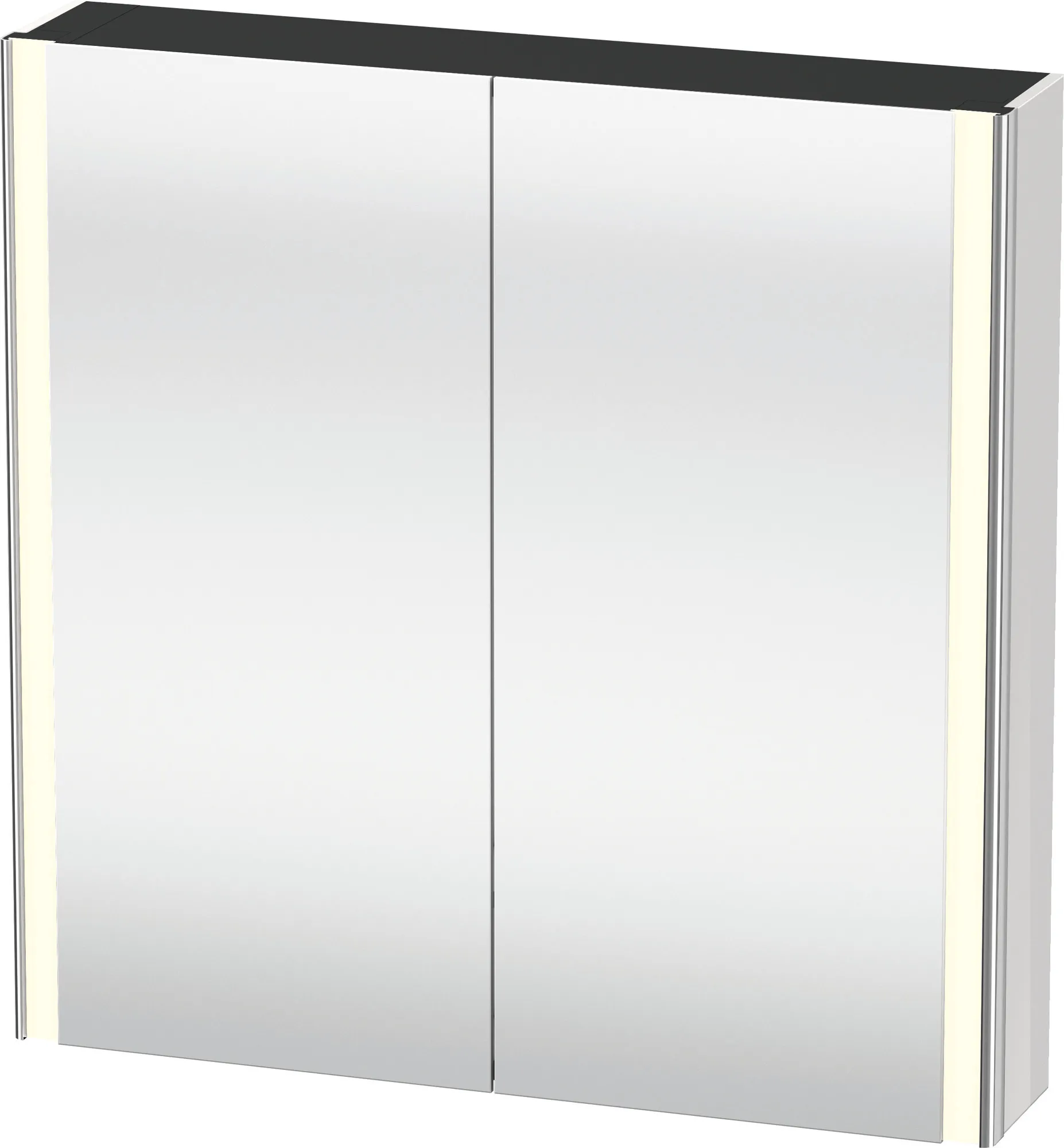 Duravit Spiegelschrank „XSquare“ 80 × 80 × 15,5 cm Größe: 80 × 15,5 × 80 cm / Korpusfarbe: Weiß Hochglanz / Oberfläche: Dekor / Steckdose: Typ F