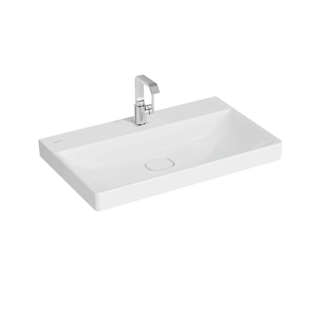 VitrA New Metropole Waschtisch wandgebunden rechteckig 80 x 47 cm mit Hahnloch ohne Überlaufschlitz Weiß Hochglanz VitrA New Metropole Waschtisch wandgebunden rechteckig 80 x 47 cm mit Hahnloch ohne Überlaufschlitz Weiß Hochglanz