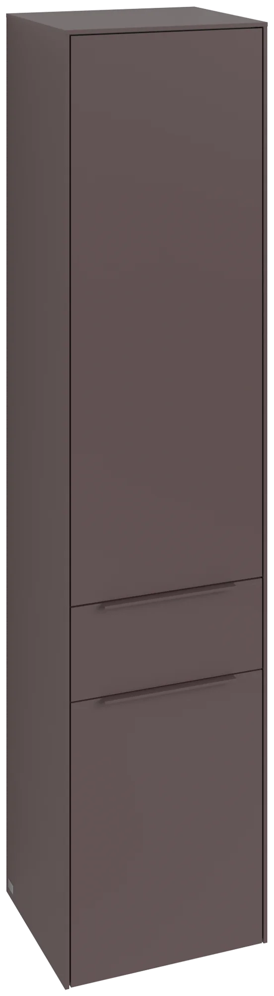 Villeroy & Boch Hochschrank Subway 3.0, Eckig Dark Berry, 400x1710x346mm, 2 Türen, 1 Auszug, SoftClosing, Wandmontage