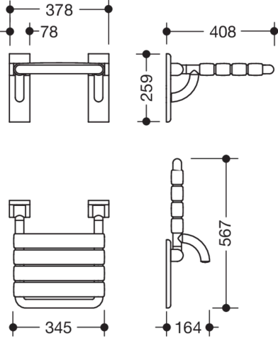 Klappsitz „Serie 801“