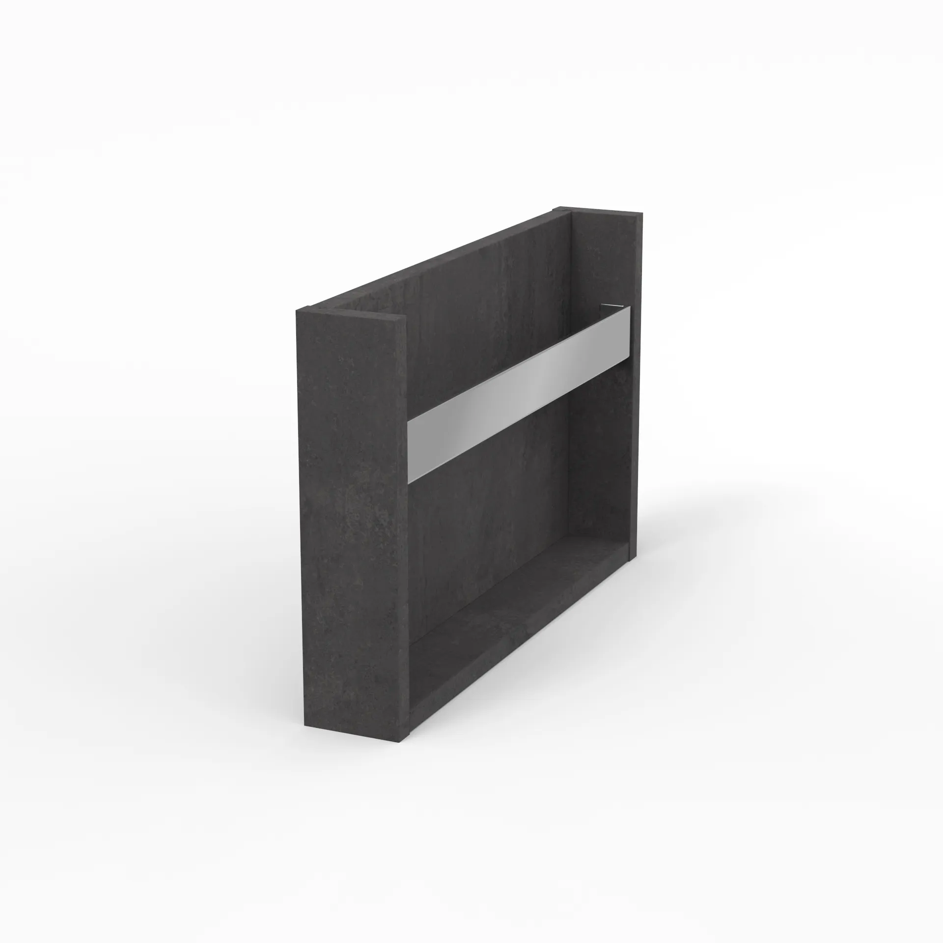 Konsolen vertikal - passend unterKonsole horizontalmit HandtuchhalterSchichtstoff Farbe: Ozean-Grau|Größe: 8,5 × 52 × 34 cm