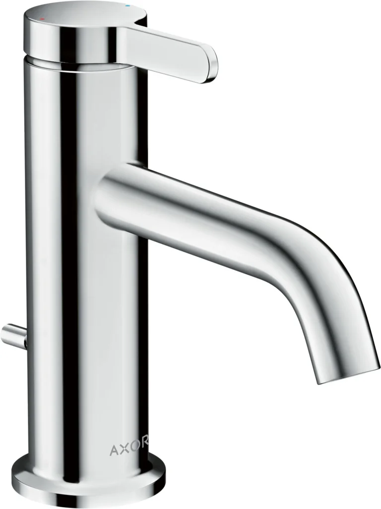 Hansgrohe AXOR One Einhebel-Waschtischmischer 70 mit Hebelgriff und Zugstangen-Ablaufgarnitur in Chrom, Ausladung 130 mm, Auslaufhöhe 70 mm Hansgrohe AXOR One Einhebel-Waschtischmischer 70 mit Hebelgriff und Zugstangen-Ablaufgarnitur in Chrom, Ausladung 130 mm, Auslaufhöhe 70 mm