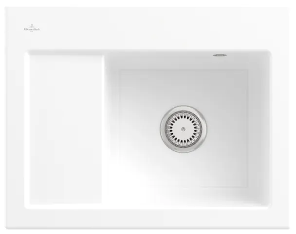 Villeroy & Boch Einbau-Küchenspülbecken „Subway“ 45 Compact 650 × 510 × 220 mm, für Becken rechts in Weiß Alpin