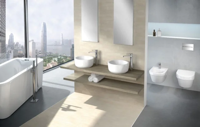 Villeroy & Boch Architectura Tiefspül-WC spülrandlos 5684R0, Oval, wandhängend, 370 x 530 x 325 mm
