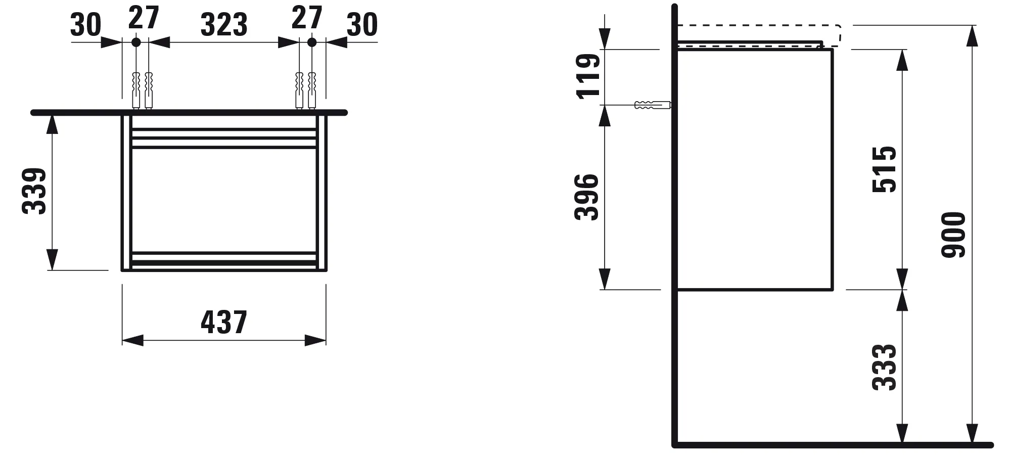 Waschtischunterbau LANI 339x437x515 1 Tür Scharnier links integrierte Griffleiste Soft-Close 1 Glasablage (fix) für Waschtisch LUA H815081 weiß matt Waschtischunterbau LANI 339x437x515 1 Tür Scharnier links integrierte Griffleiste Soft-Close 1 Glasablage (fix) für Waschtisch LUA H815081 weiß matt