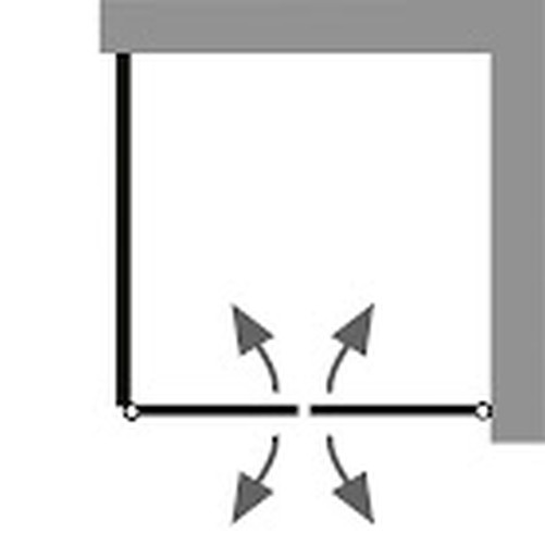 HSK teilgerahmte Seitenwand „Exklusiv 2.0“ 75 × 200 cm Glas Klar hell, Profile Alu Silber-matt,