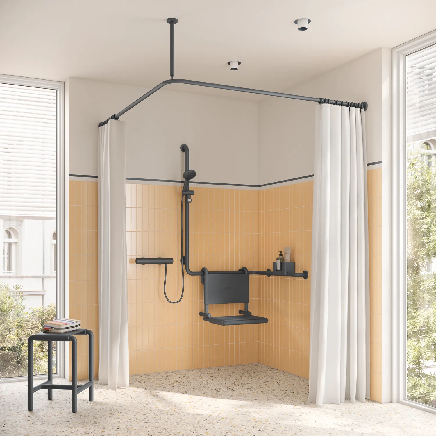 Ablagebox der Serie 477, Polyamid, matt, zum Aufstecken auf Stangensystem D: 33 mm, 200 mm breit, 110 mm hoch, 107 mm tief, in Farbe 99 (Reinweiß) Ablagebox der Serie 477, Polyamid, matt, zum Aufstecken auf Stangensystem D: 33 mm, 200 mm breit, 110 mm hoch, 107 mm tief, in Farbe 99 (Reinweiß)