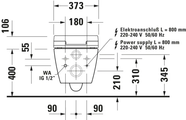 Duravit WC-Sitz mit Unterdusche (elektrisch) „SensoWash® Slim“